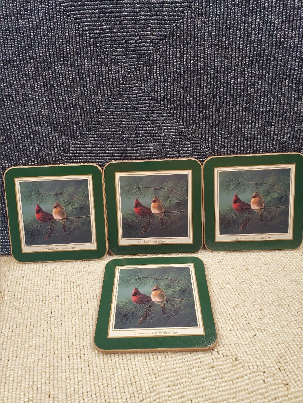 Set of 4 Square Corkback Coast from the Winter Greetings collection by Lenox
